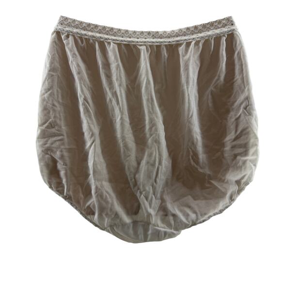 Vintage Leggs White Nylon Granny Panty Lace Waist Womens Size 7 - Picture 4 of 4